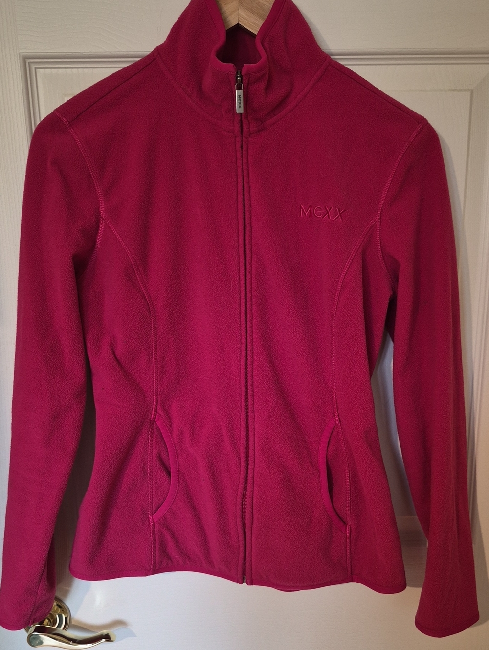 Mexx Women's Full-Zip Teddy Fleece Jacket in Raspberry- M